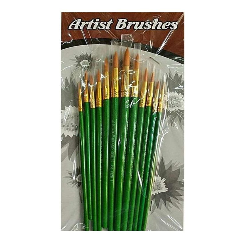 Alberto Round Brush Series 555 Set of 12 Brushes