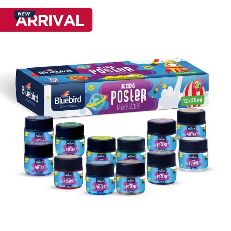 Poster colour Bluebird set of 12 colours 25 ml