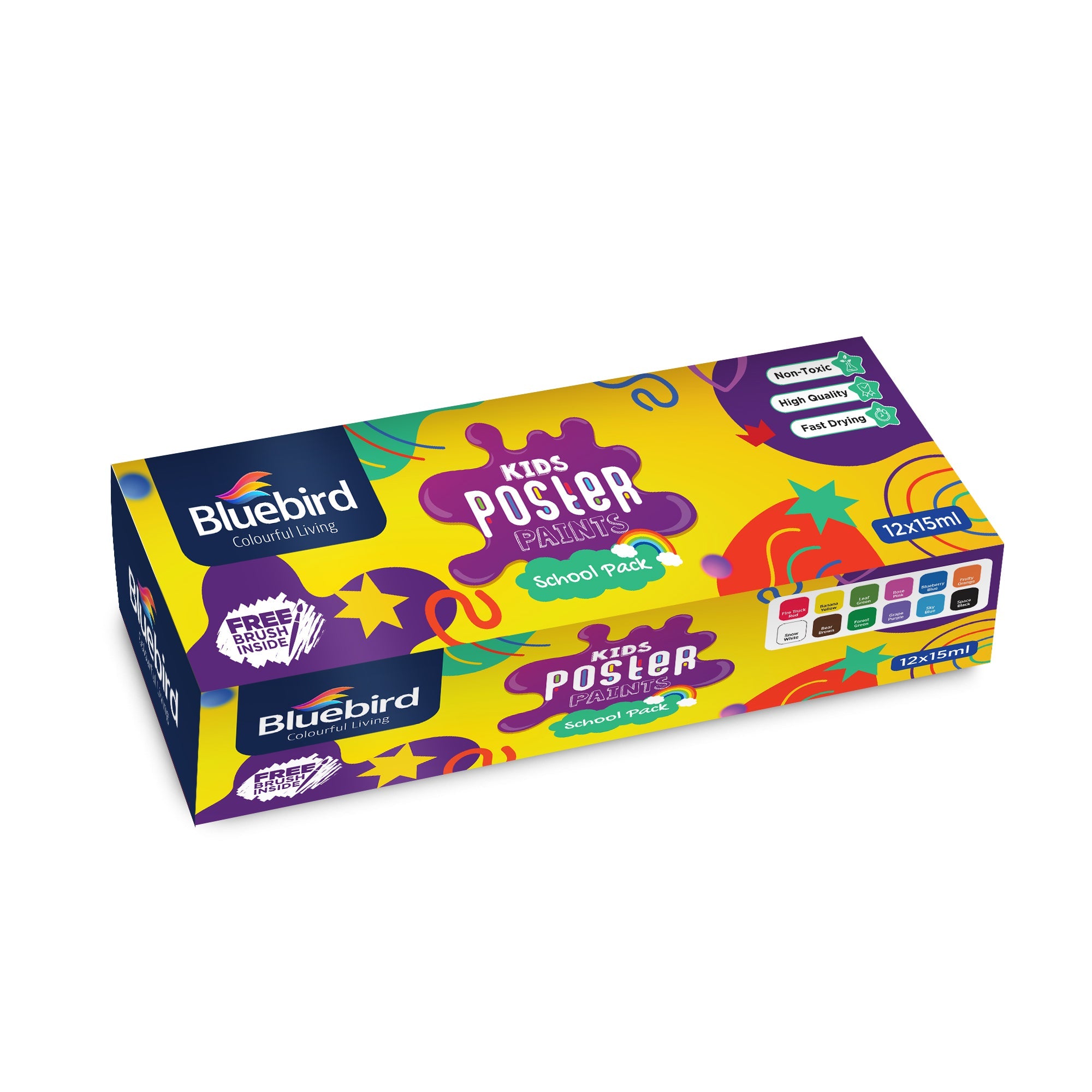 Poster Colour Bluebird set of 12 colours 15 ml