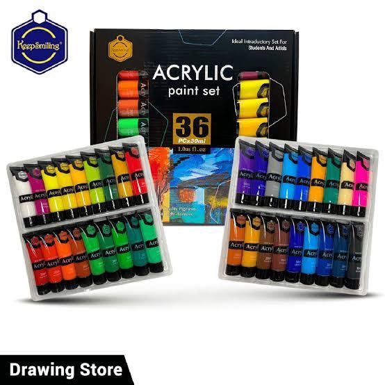 Acrylic Paint 30 Ml tube Keep smiling set of 36 Colours B4030