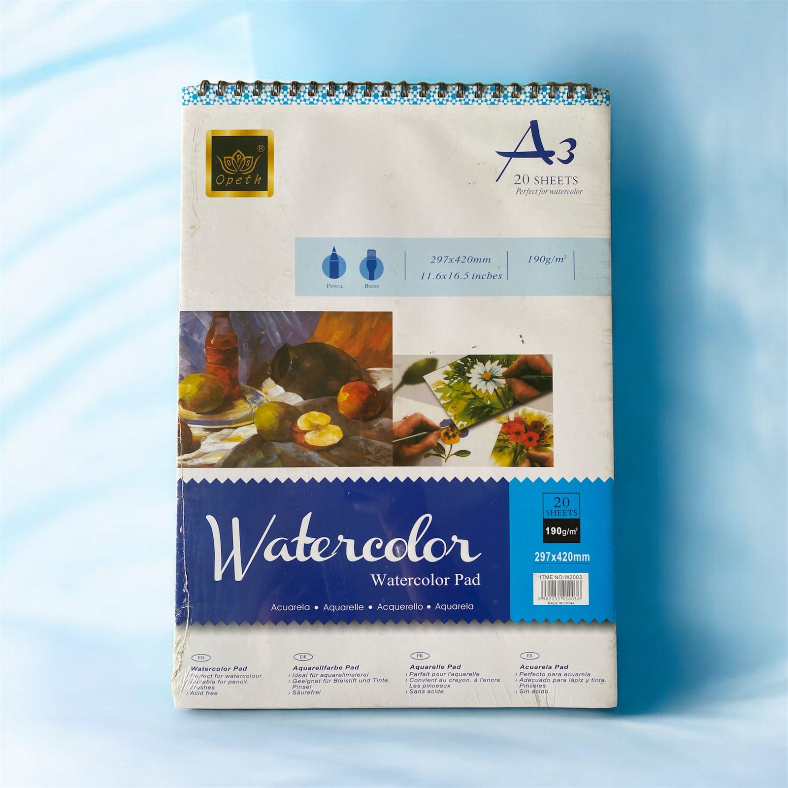 Water Color Paper Pad 190 Grams 20 Sheets