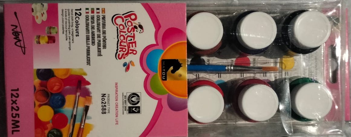 Poster Colour imported set of 12 colours 20 ml