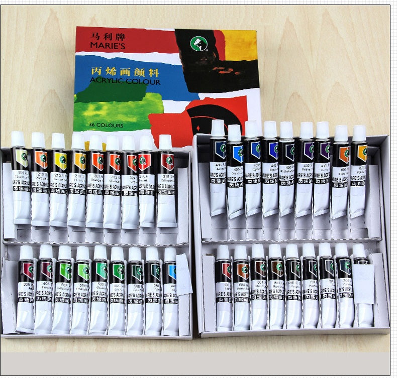 Maries Acrylic Paint set of 36 Colours