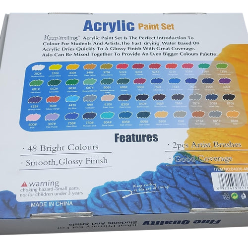 Acrylic color set of 48 pcs 30 ml Keep Smiling