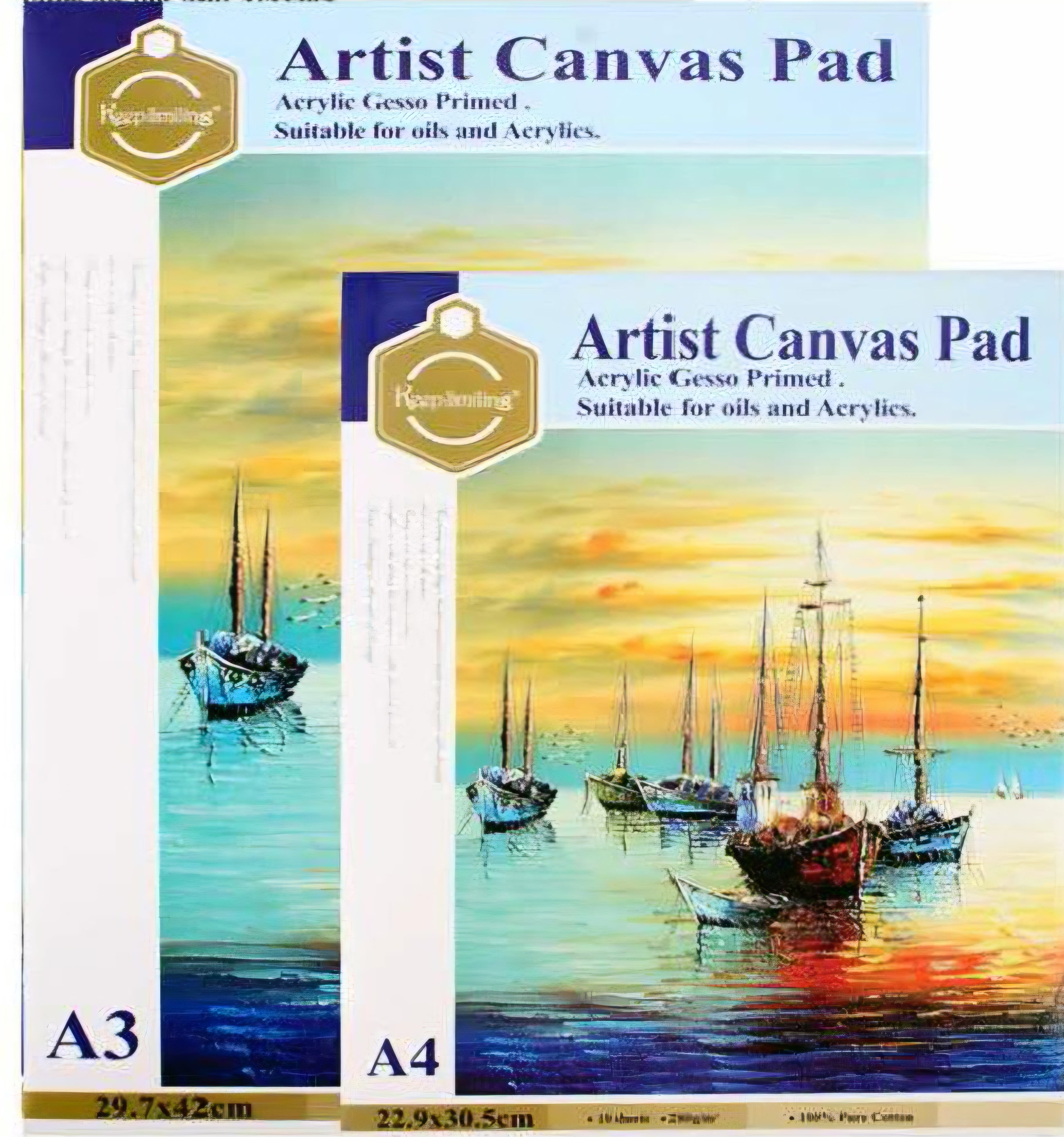Artist canvas pad 100% Cotton 280 grams  10 sheets size A 4 Keep Smiling