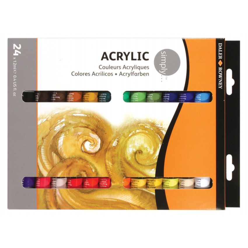 Daler Rowney Acrylic Colour Set of 24 x 12 ml