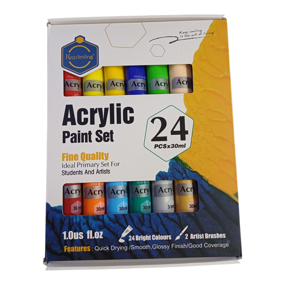 Acrylic Paint 30 ml tube Keep Smiling Set of 24 Colours 4030