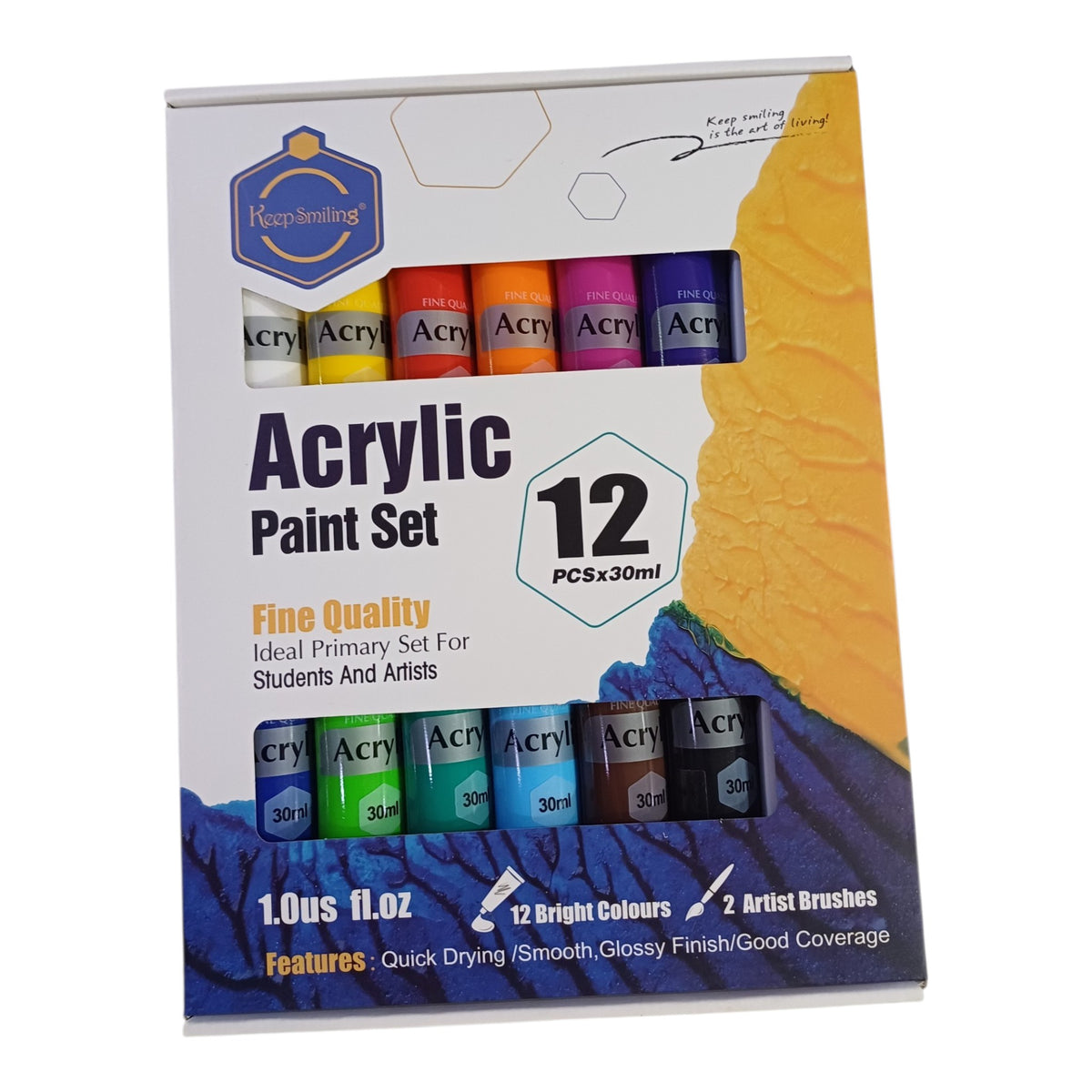 Acrylic Paint 30 ml tube Keep smiling Set of 12 Colours 4030