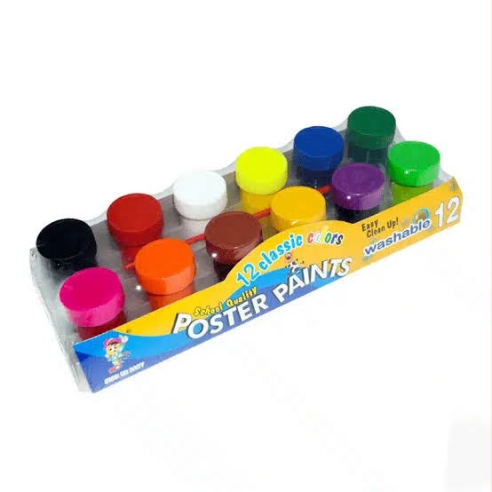 Poster Colours Keepsmiling set of 12 colours 25 ml