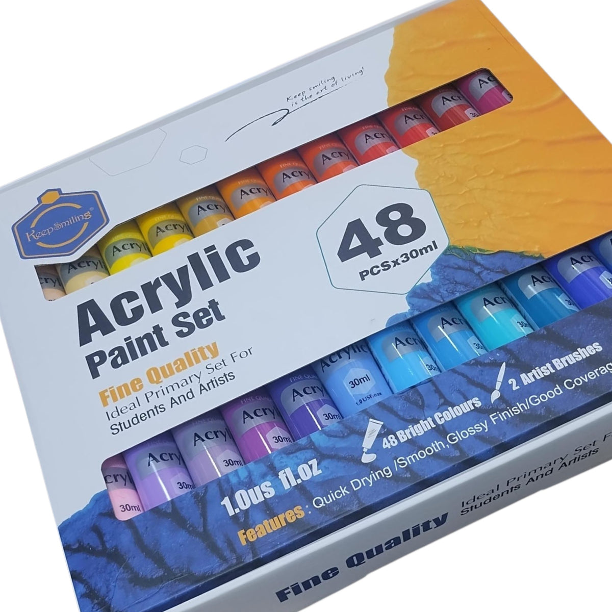 Acrylic color set of 48 pcs 30 ml Keep Smiling