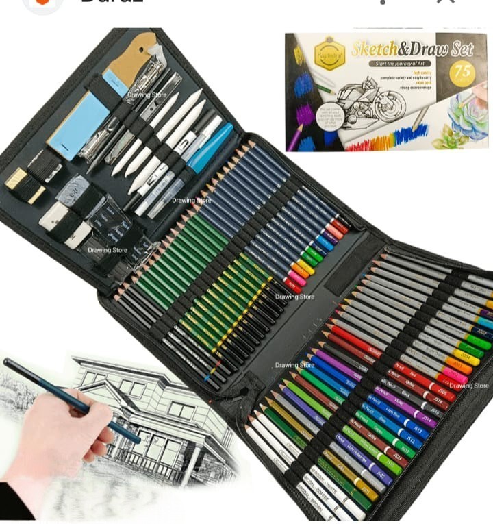 Sketching Drawing set of 100 pcs Keep Smiling
