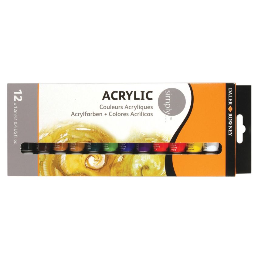 Daler Rowney Acrylic Colour set of 12 x 12ml